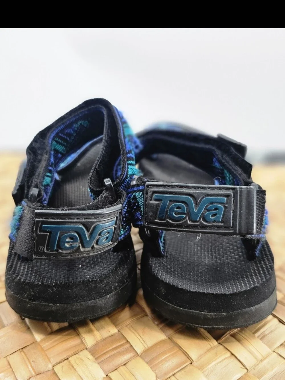 Teva Sandals Men Black Blue Size 10